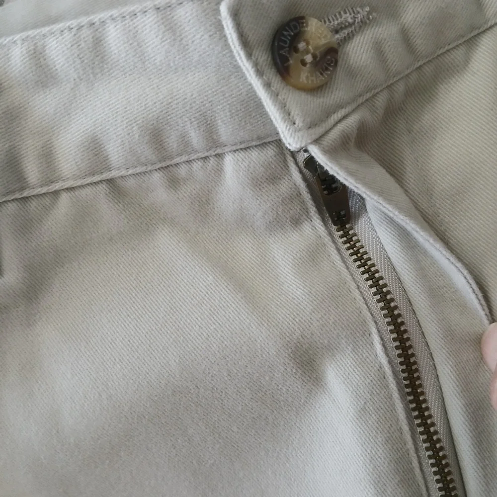 Authentic Laundered Khakis Pants  Men Sz 38x32 Pleated Cuffed‎ Hems Office Wear